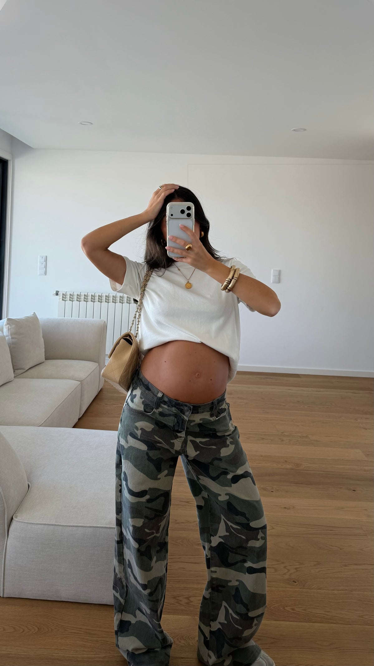 Camo Wide-Leg Jeans