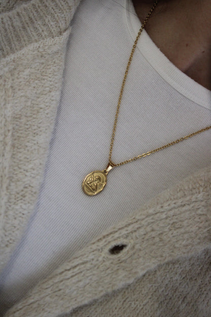 Necklace With Oval Medal