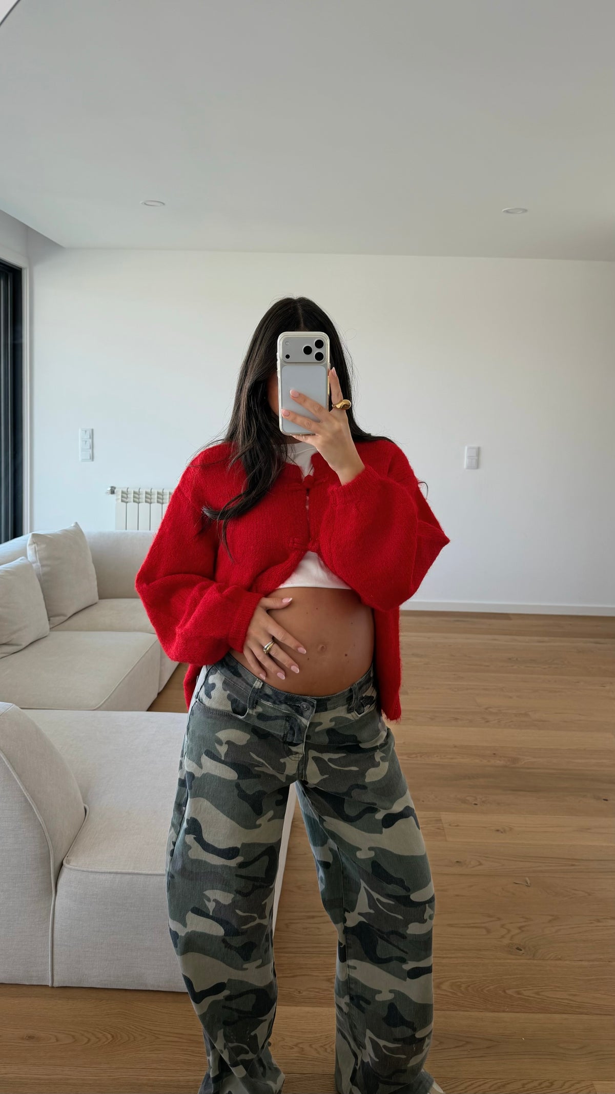 Camo Wide-Leg Jeans
