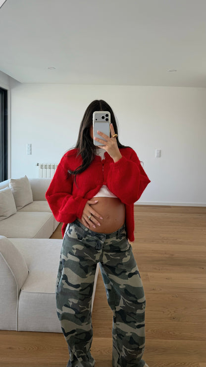 Camo Wide-Leg Jeans