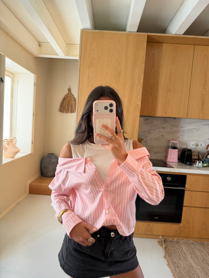 Soft Pink Layered Shirt