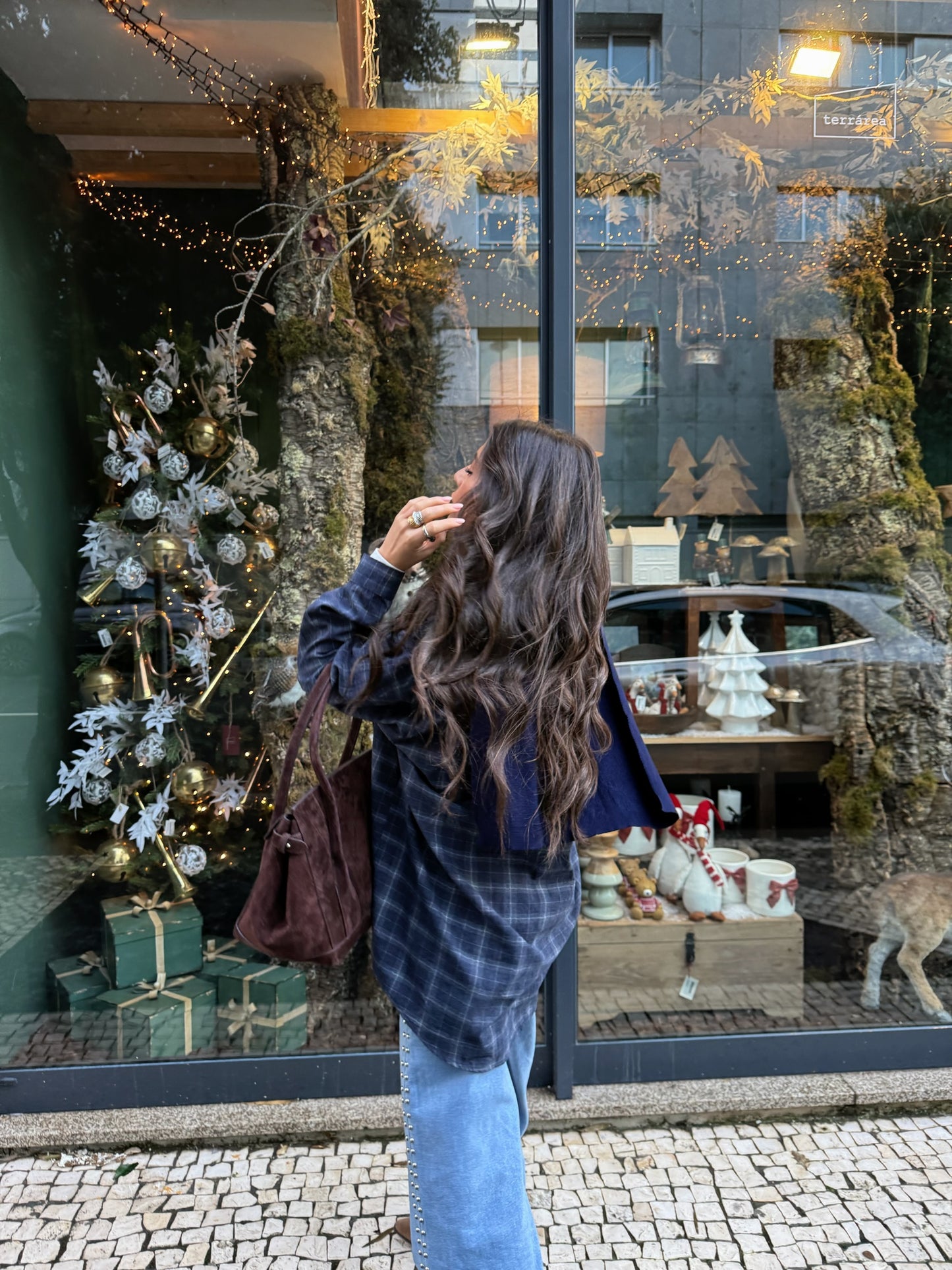 Two-in-One Shirt in Navy (w/ satin lining)