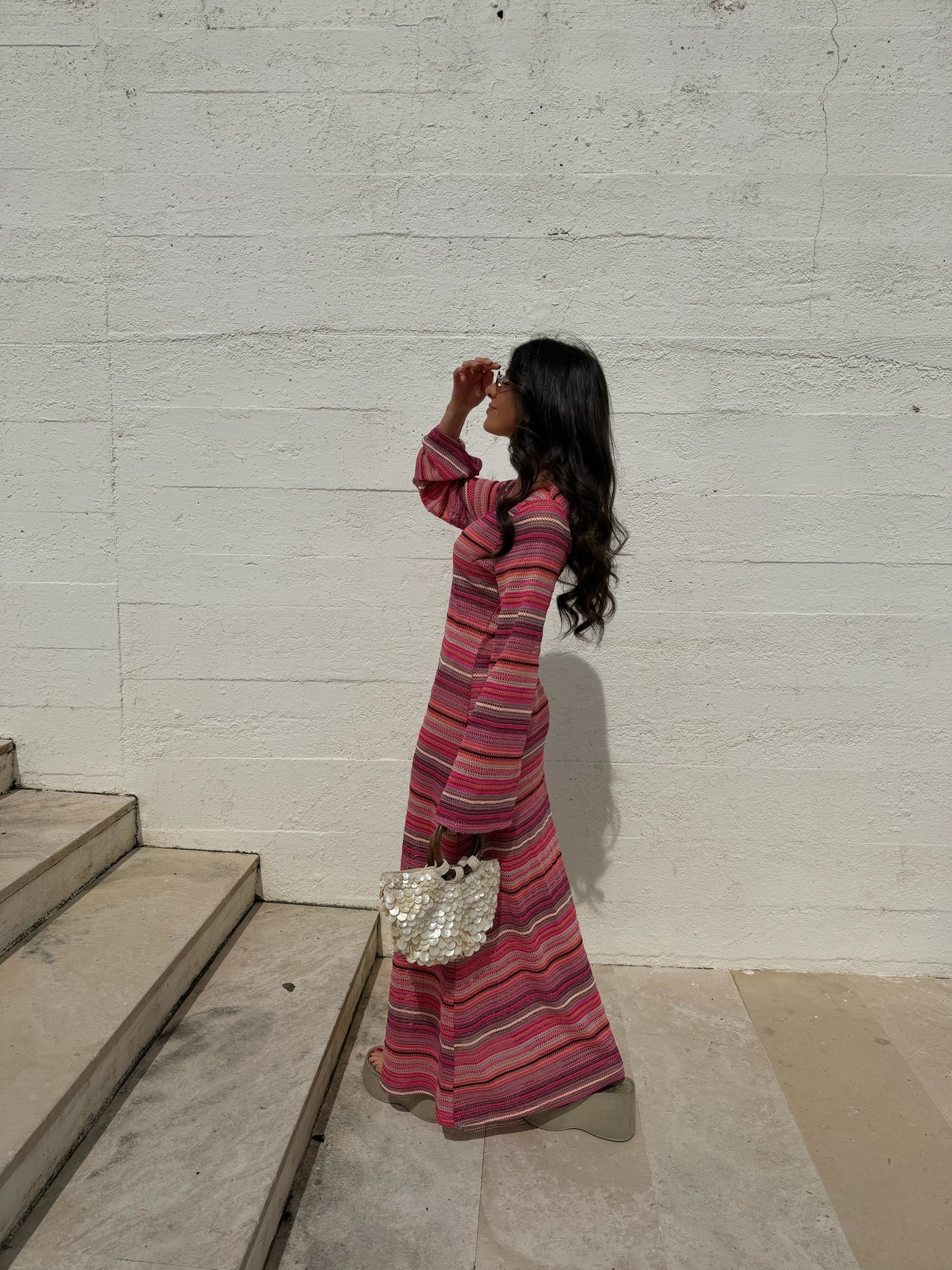 Rosé Waves Dress