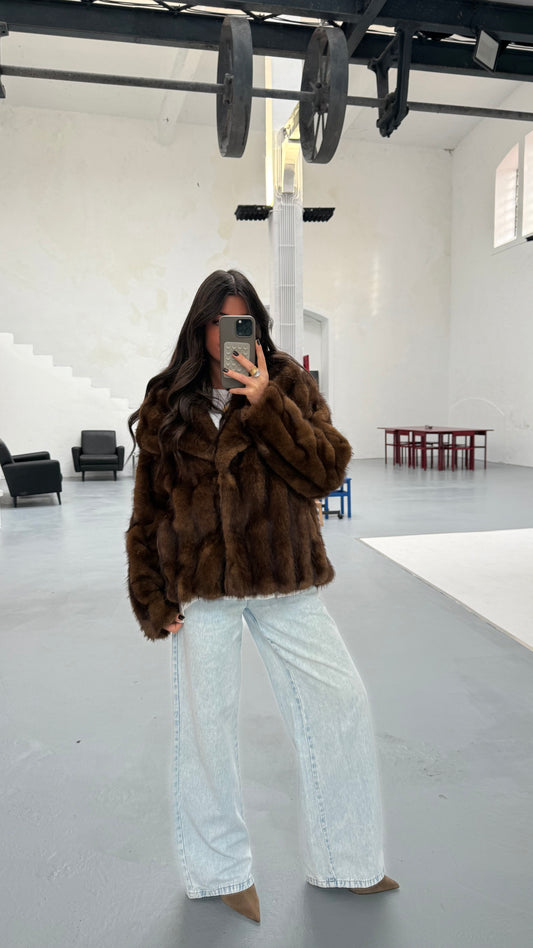 Brown Faux Fur Jacket