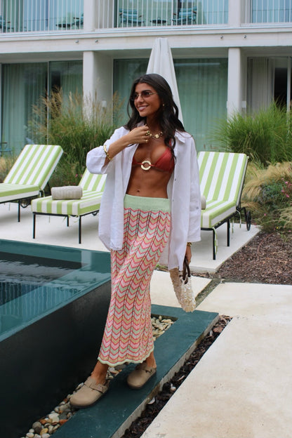 Pastel Chevron Crochet Skirt