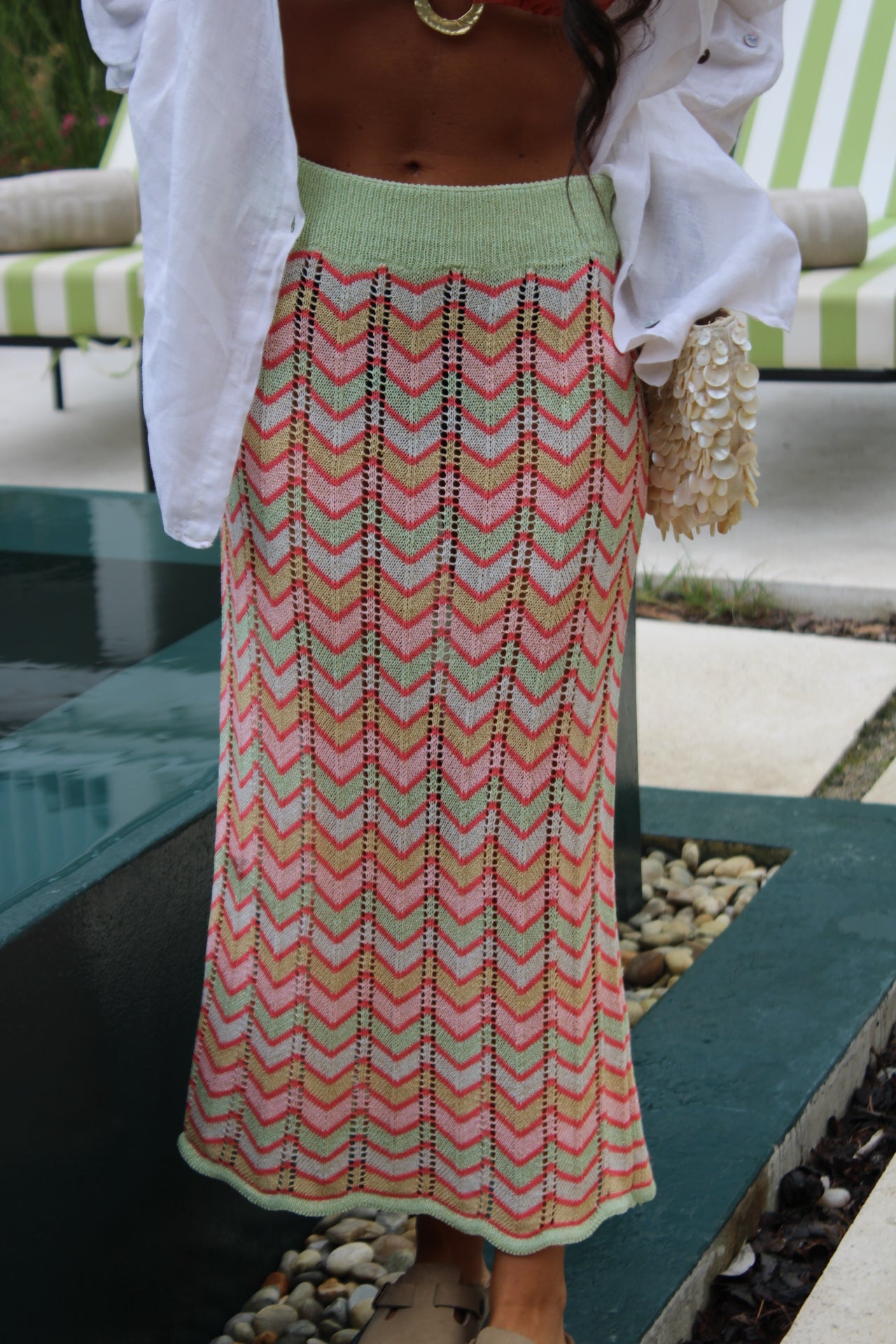 Pastel Chevron Crochet Skirt