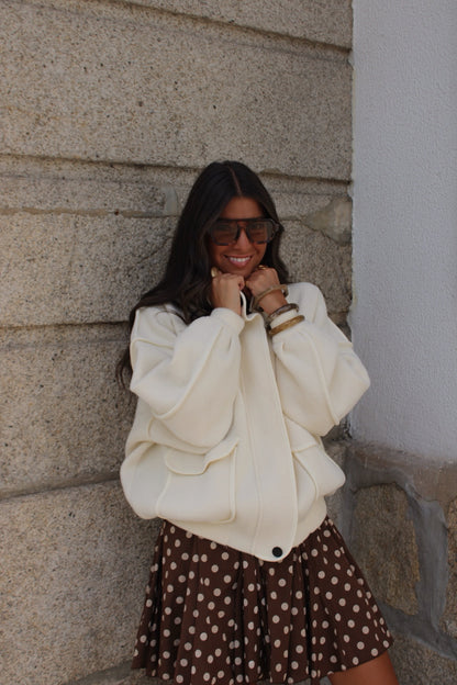 Off-White Double Knit Bomber