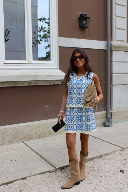 Two-Piece Crochet Set: Top and Skirt