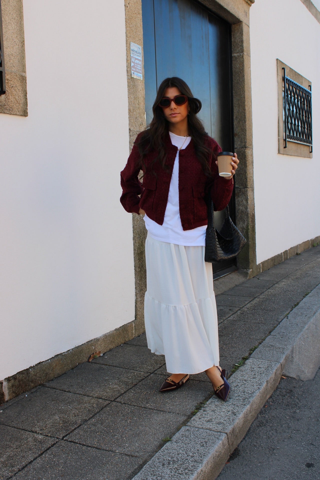 Bomber Cropped Vermelho-Bordeaux