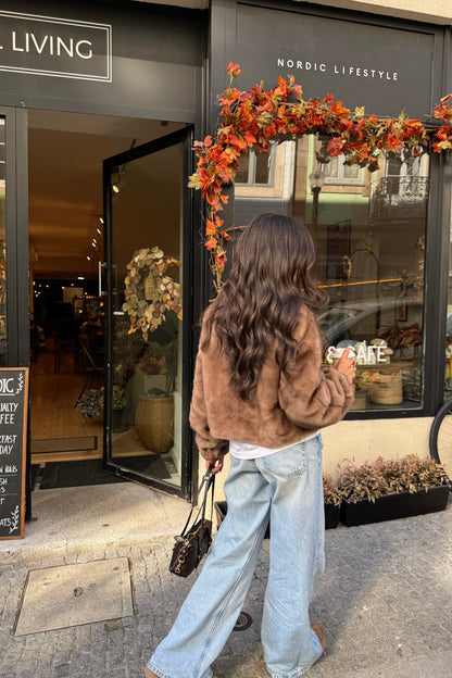 Caramel Fur Effect Jacket