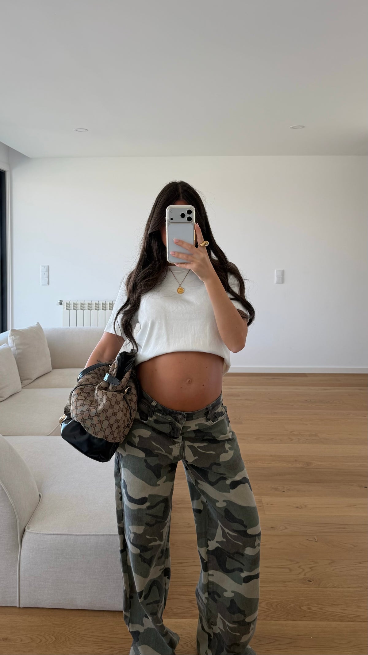 Camo Wide-Leg Jeans
