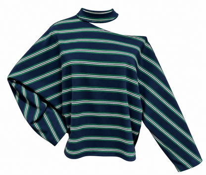 Striped Asymmetric Sweater