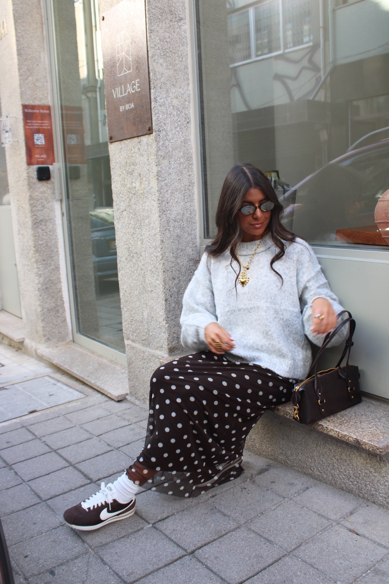 Grey Wool-Blend Sweater