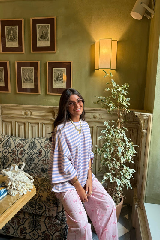 Baby Pink and Lilac Striped T-shirt
