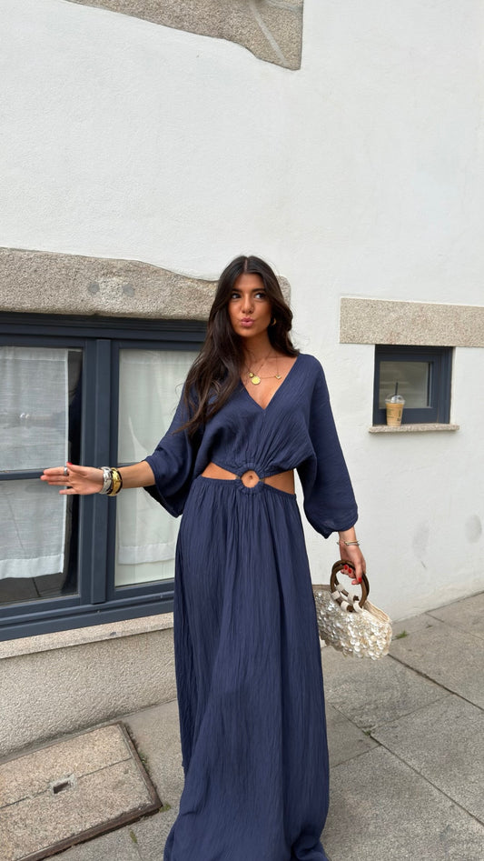 Capri Night Maxi Dress in Navy