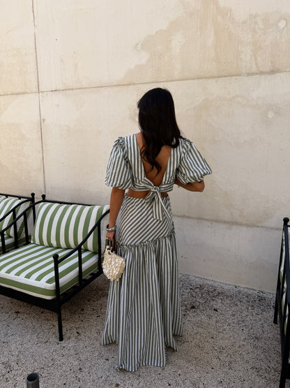 Sage Stripe Set
