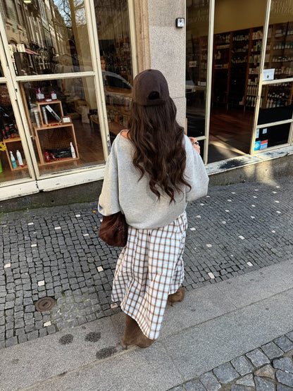 Plaid Midi Skirt