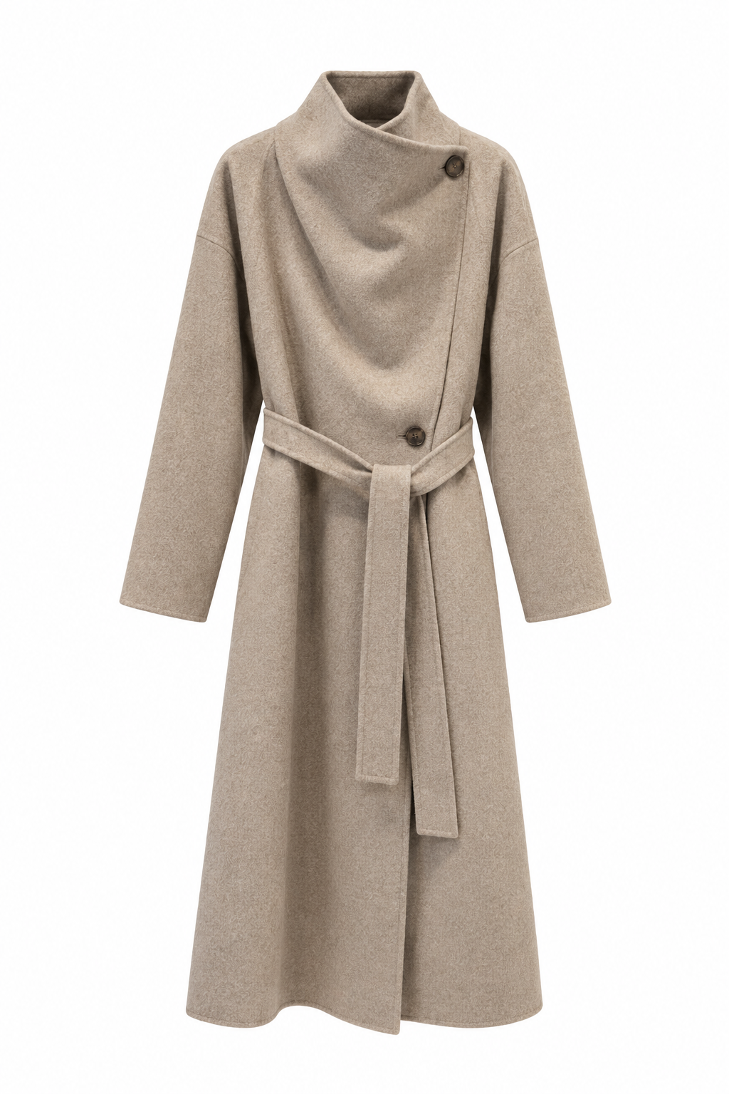 Chocolate Brown Long Wool Coat