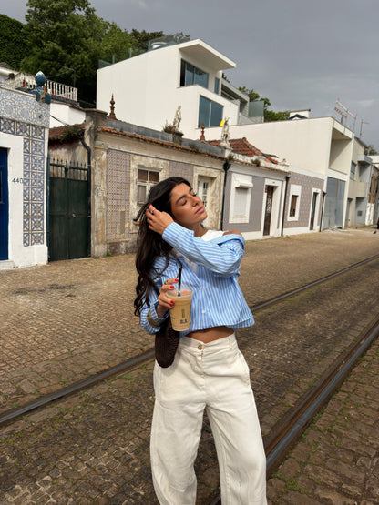 Ice Blue Layered Shirt