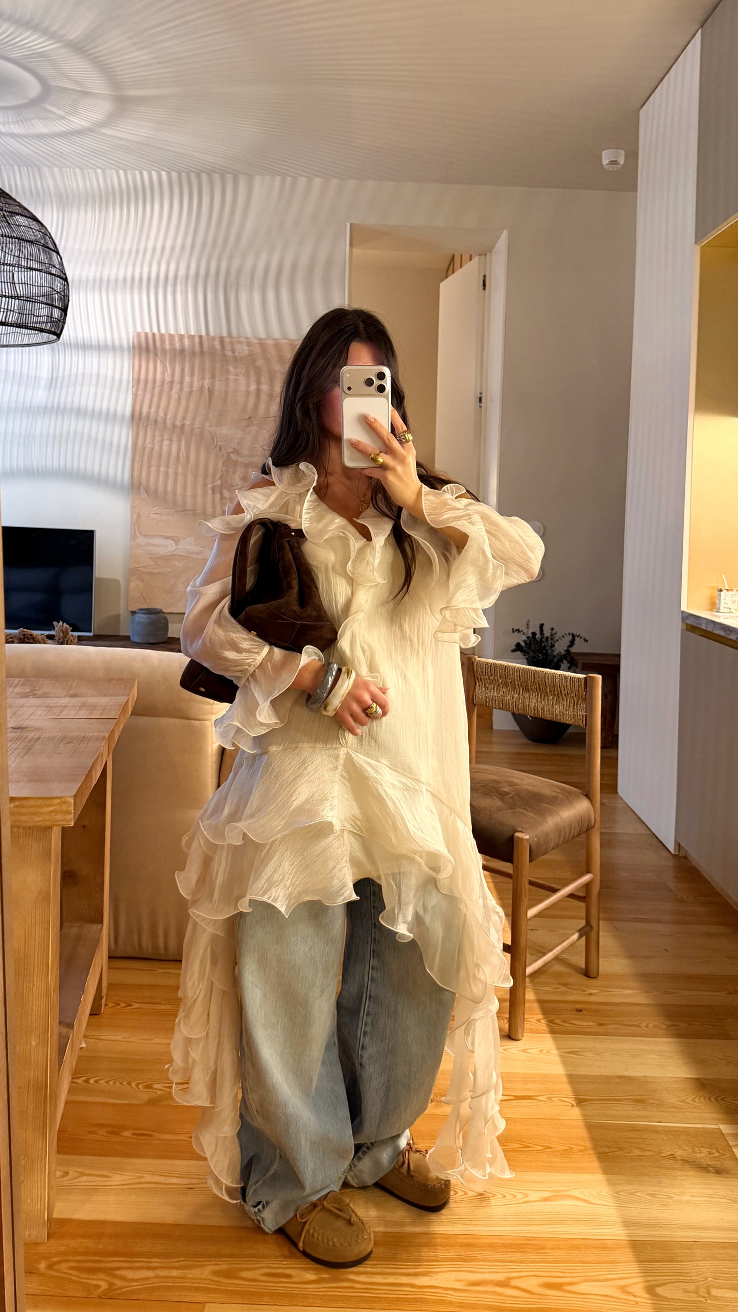 Romantic Sheer Ruffle Dress