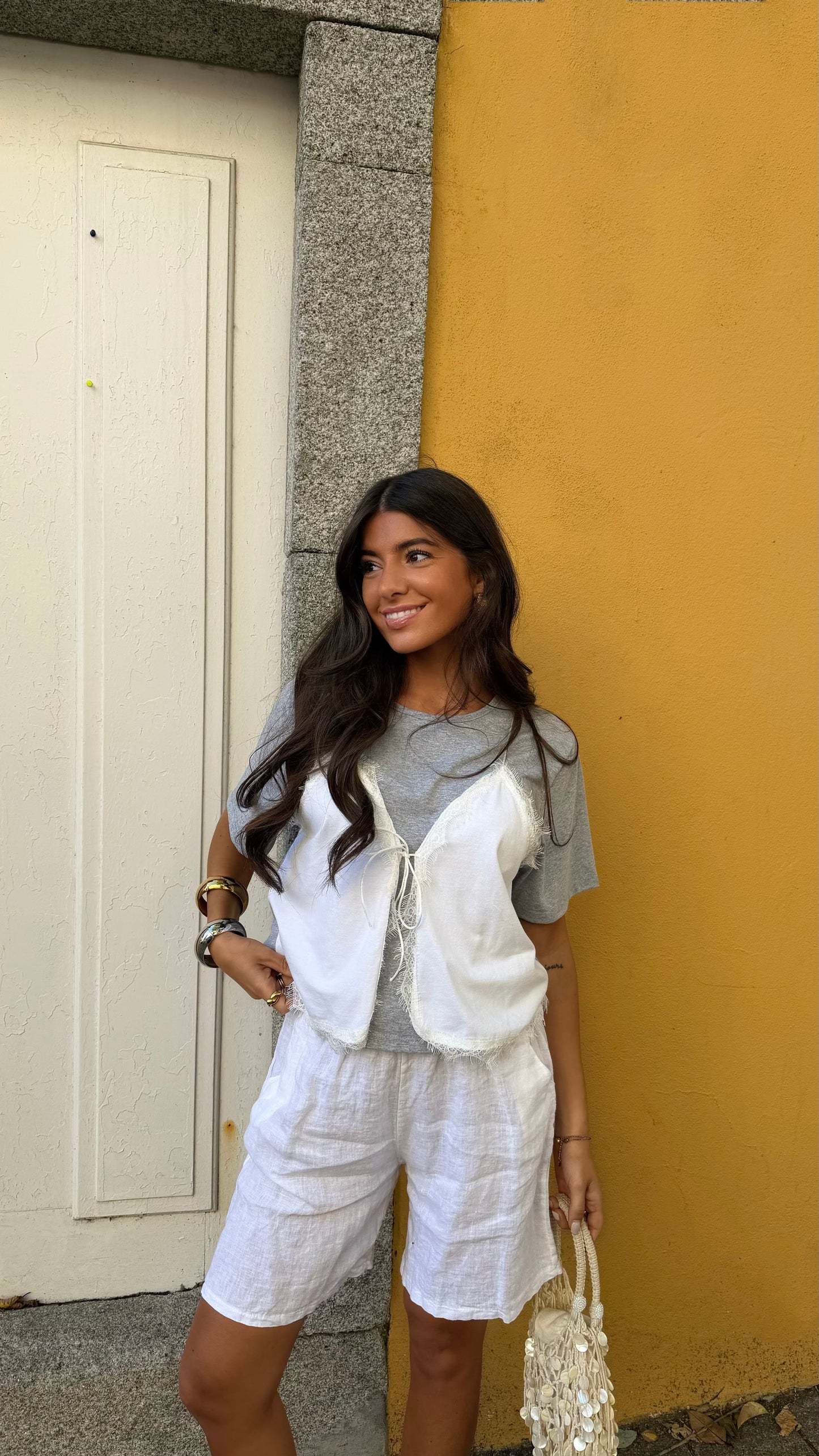 Heather Grey Layered Tee