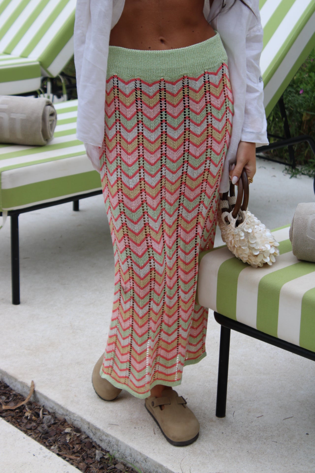 Pastel Chevron Crochet Skirt