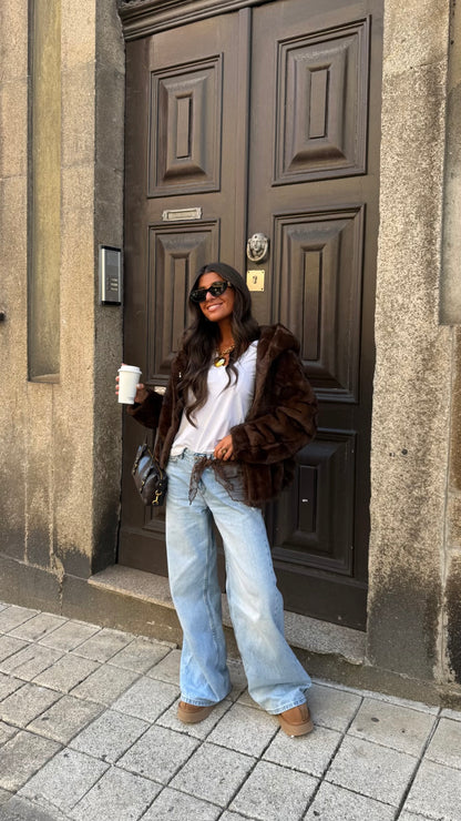 Chocolate Hooded Coat