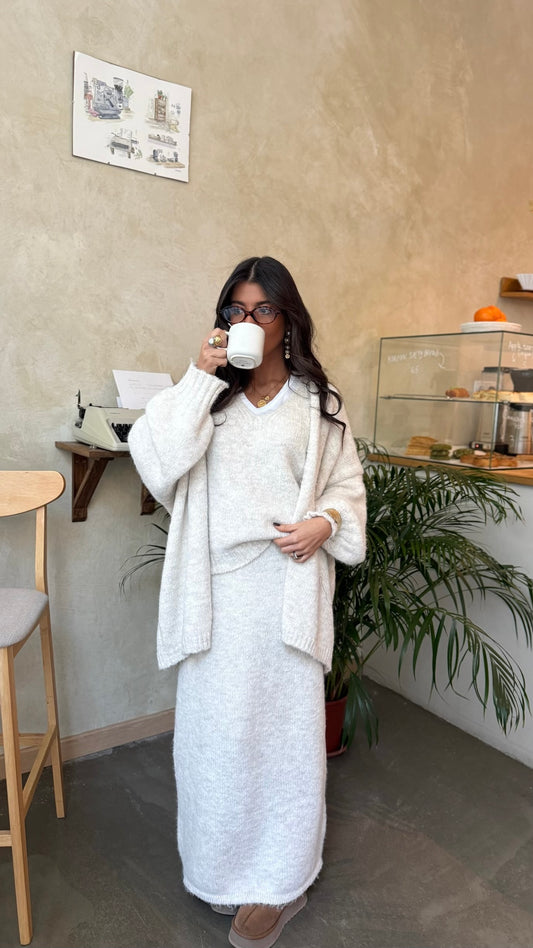 Vanilla Knit Three-Piece Set