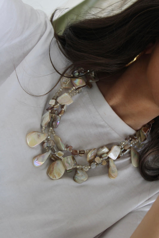 Triple Maxi Necklace with Shells