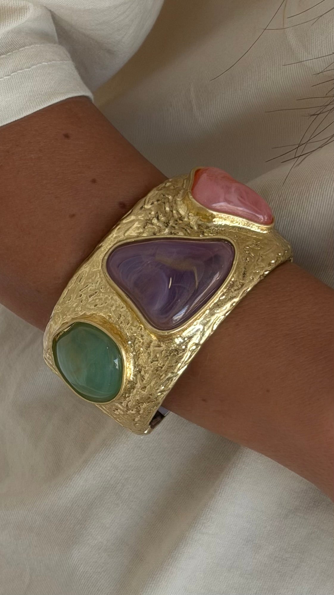 Pastel Stone Statement Cuff