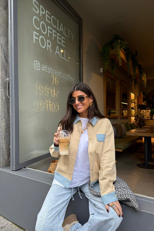 Jacket with Stripe Details