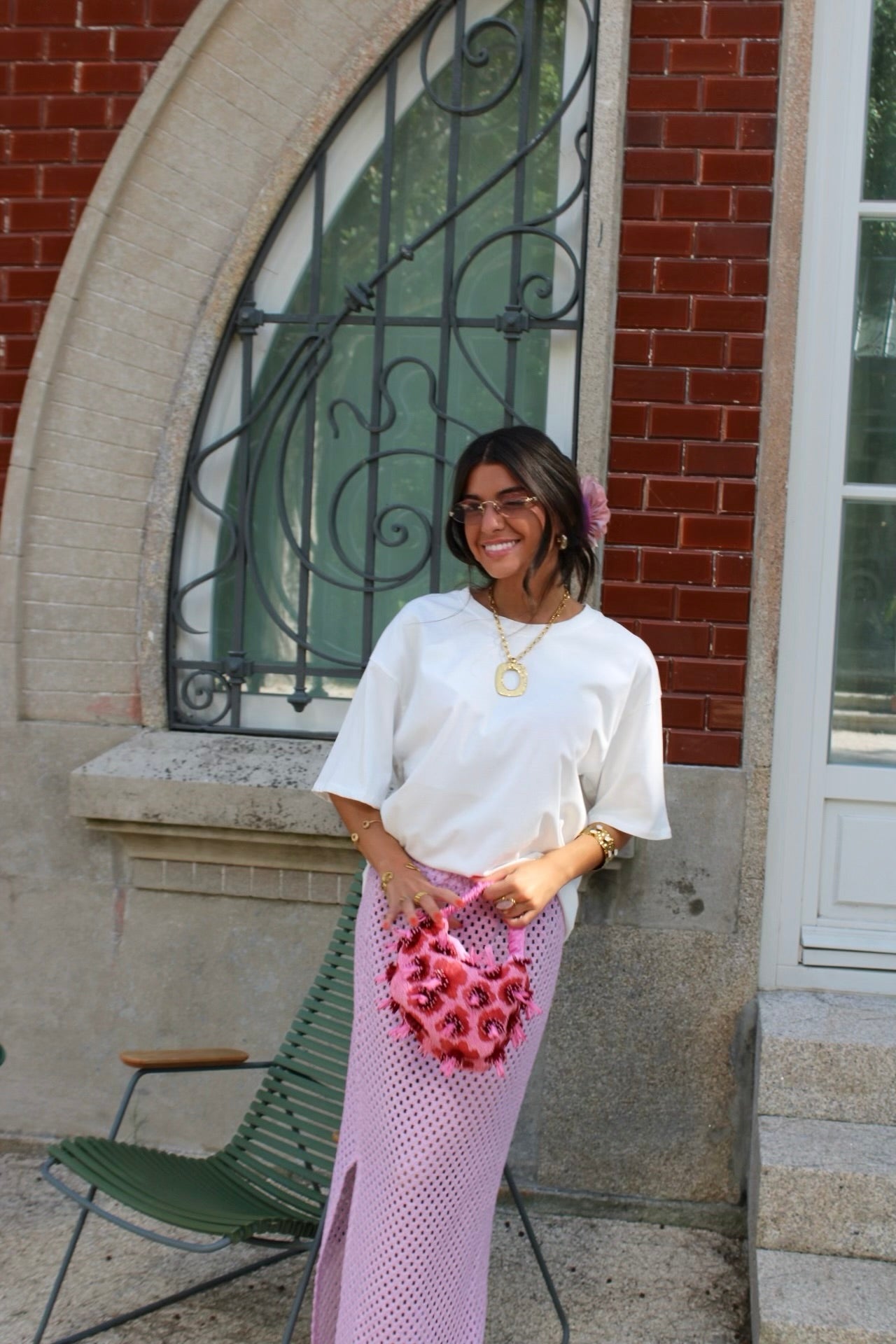 Soft Pink Crochet Skirt