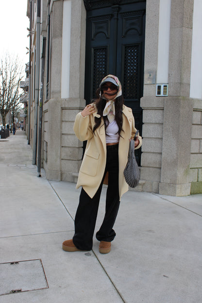 Butter Yellow Cashmere Coat