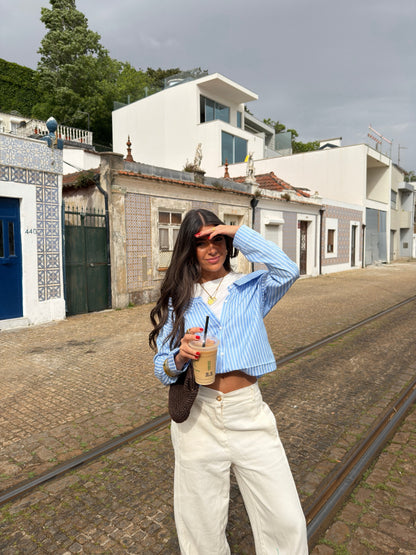 Ice Blue Layered Shirt