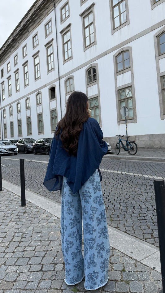 Blue Blossom Jeans