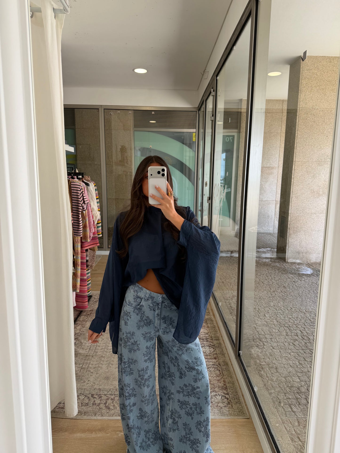 Blue Blossom Jeans