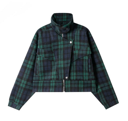 Green & Navy Plaid Jacket
