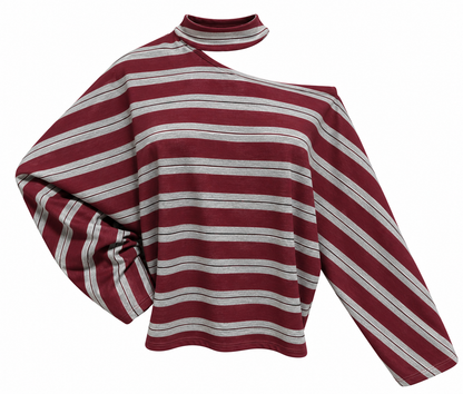Striped Asymmetric Sweater