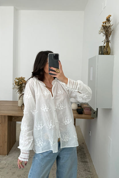 Shirt with Embroidered Details