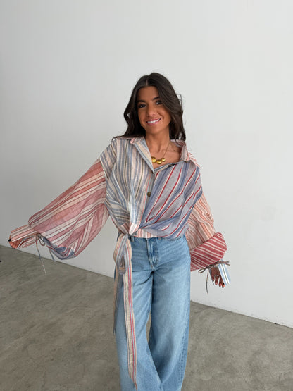 Cotton Candy Wrap Blouse