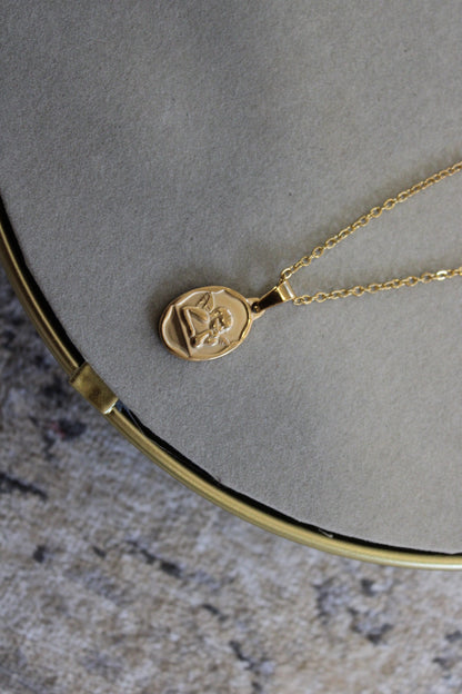 Necklace With Oval Medal