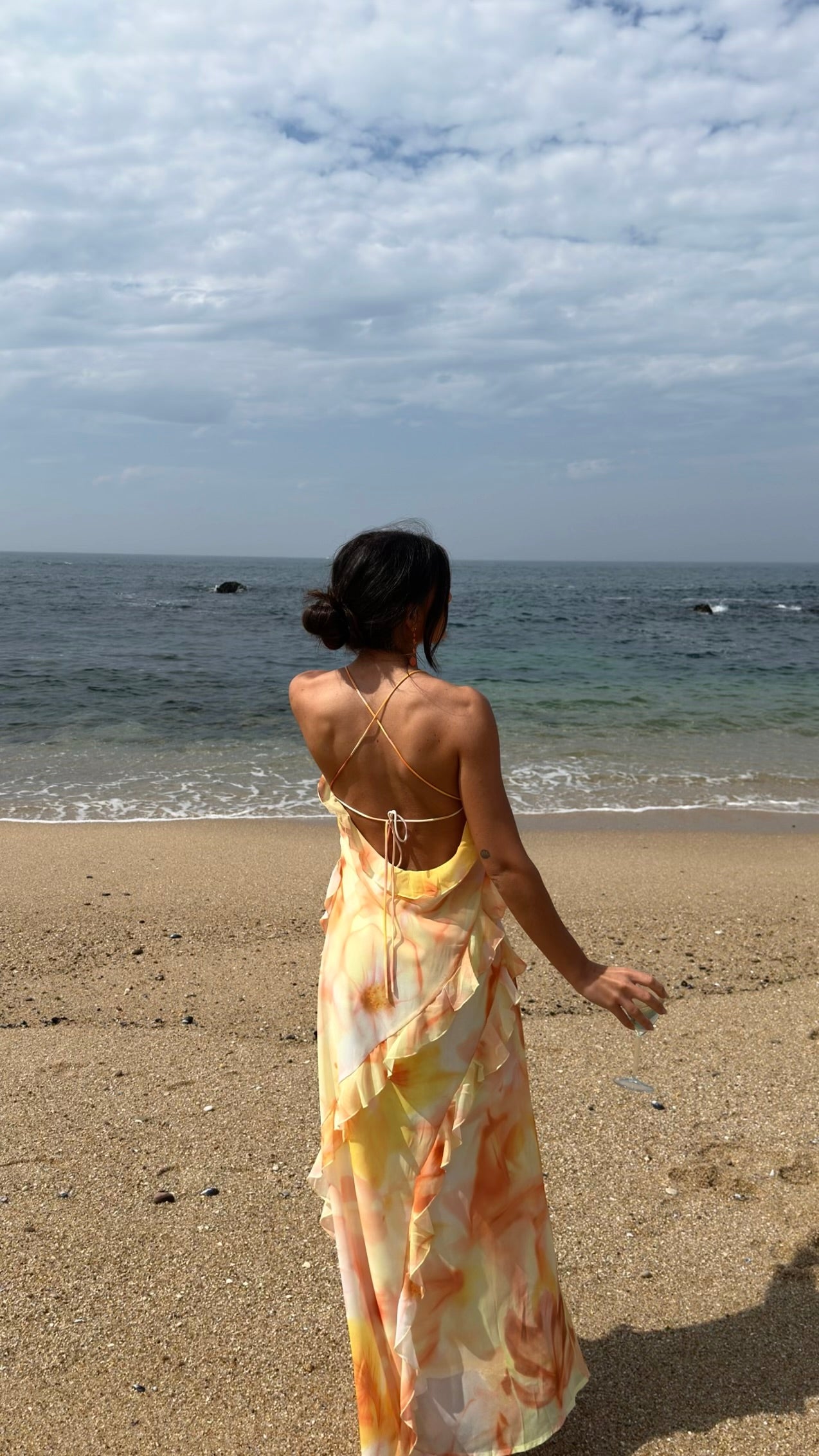 Golden Hour Open-Back Dress