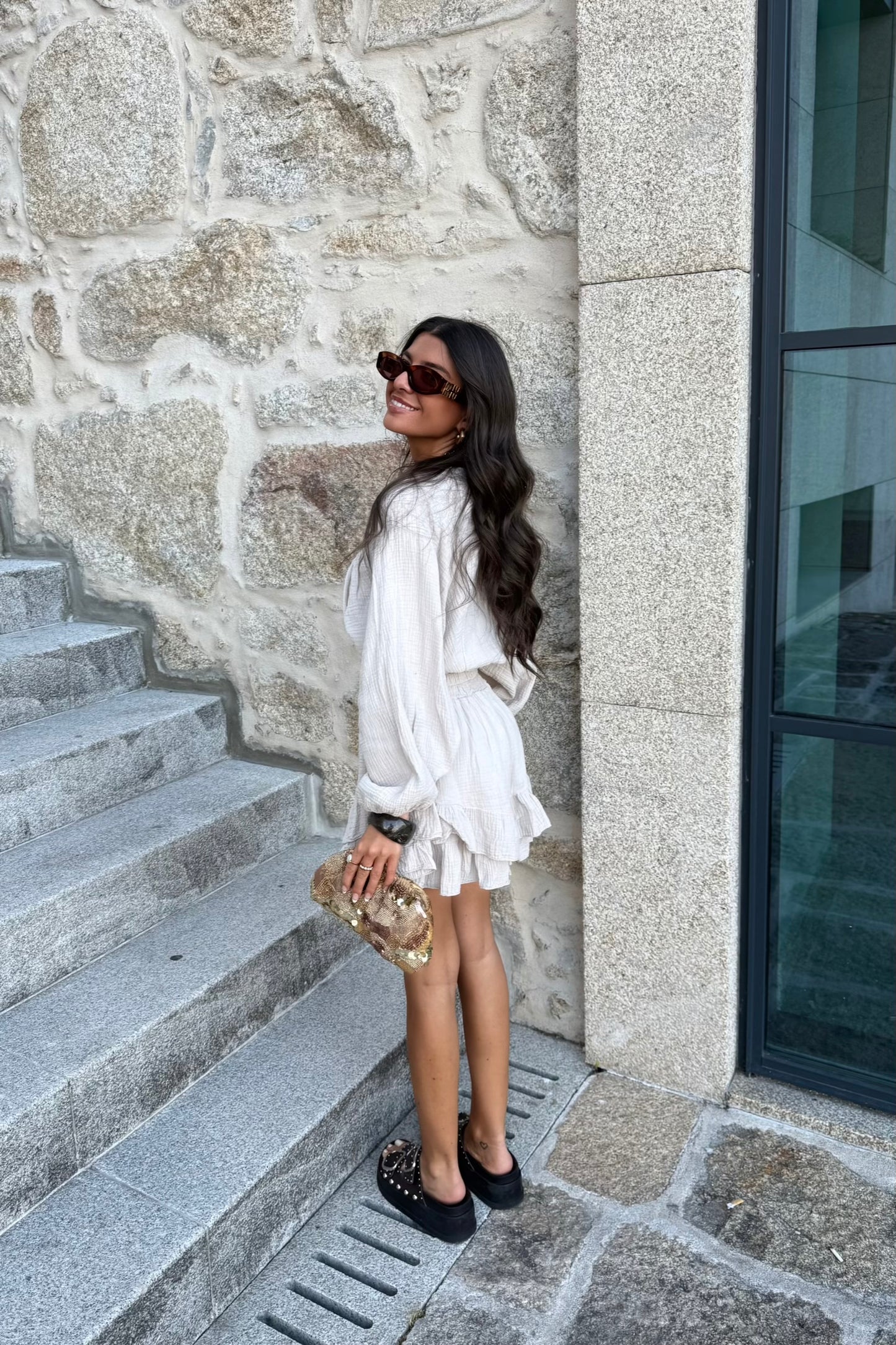 Neutral Sand Co-ord: Shorts and Crop Top