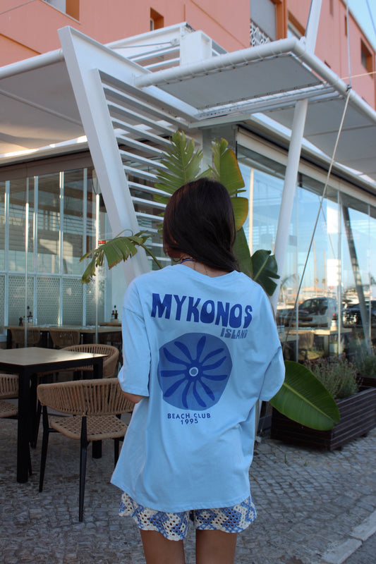T-shirt "Mykonos Island" in Blue