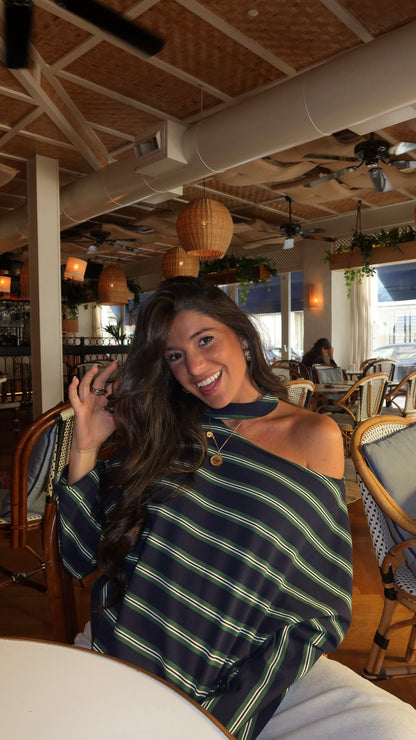 Striped Asymmetric Sweater