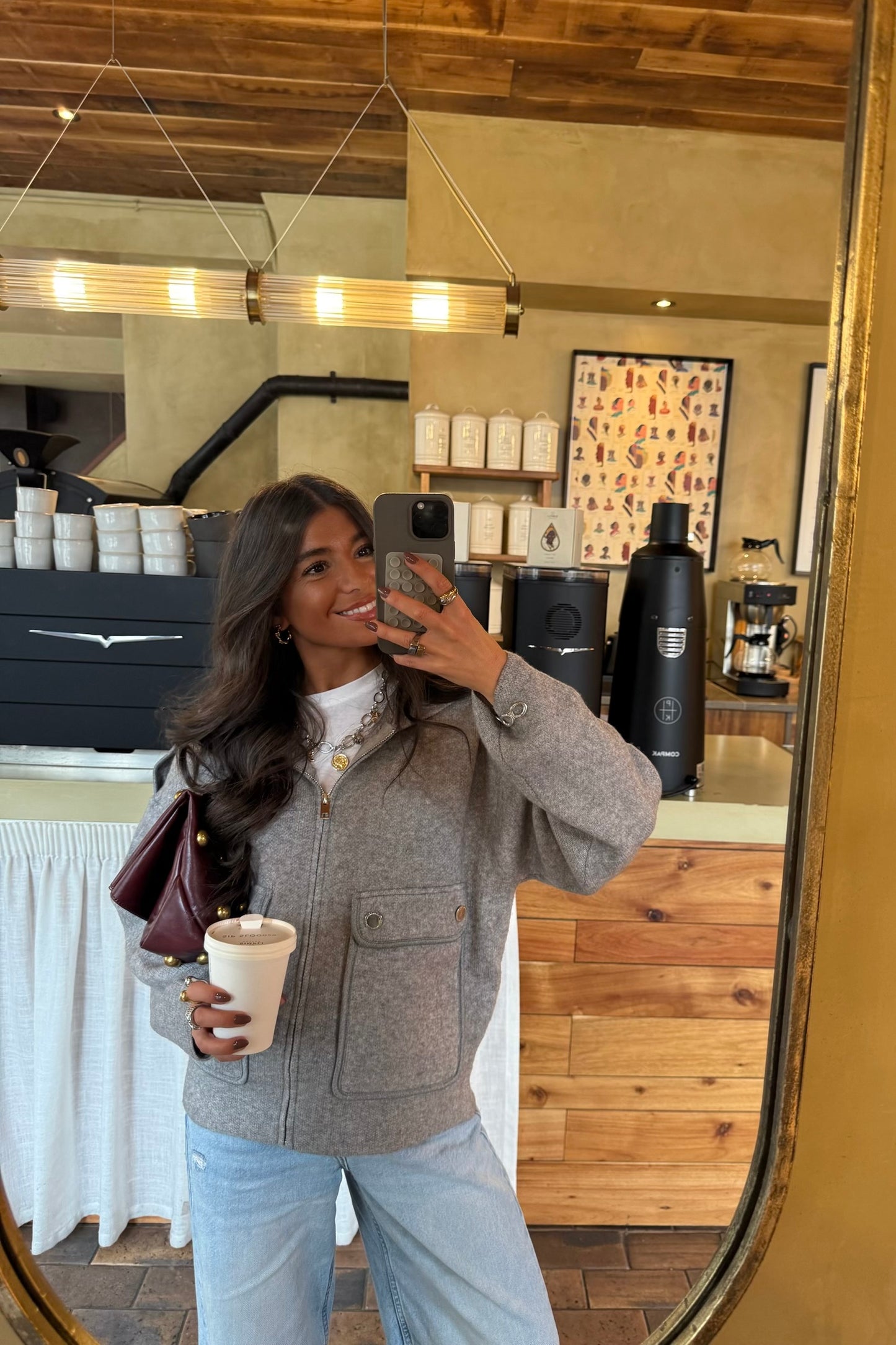 Wool & Cashmere Hooded Jacket in Grey