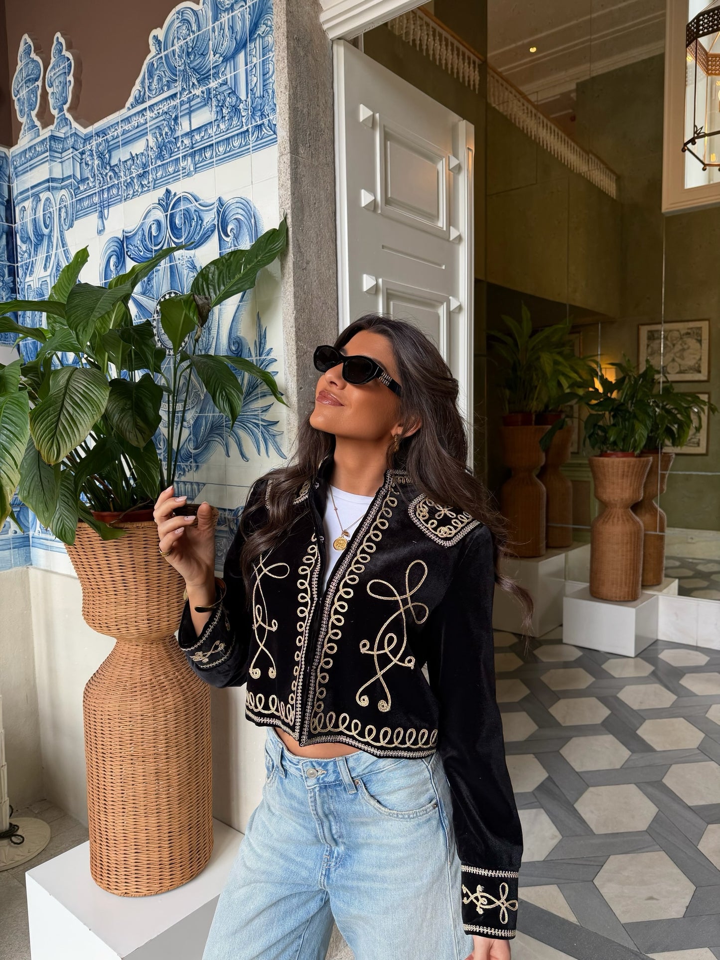 Napoleonic Velvet Jacket with Gold Embroidery