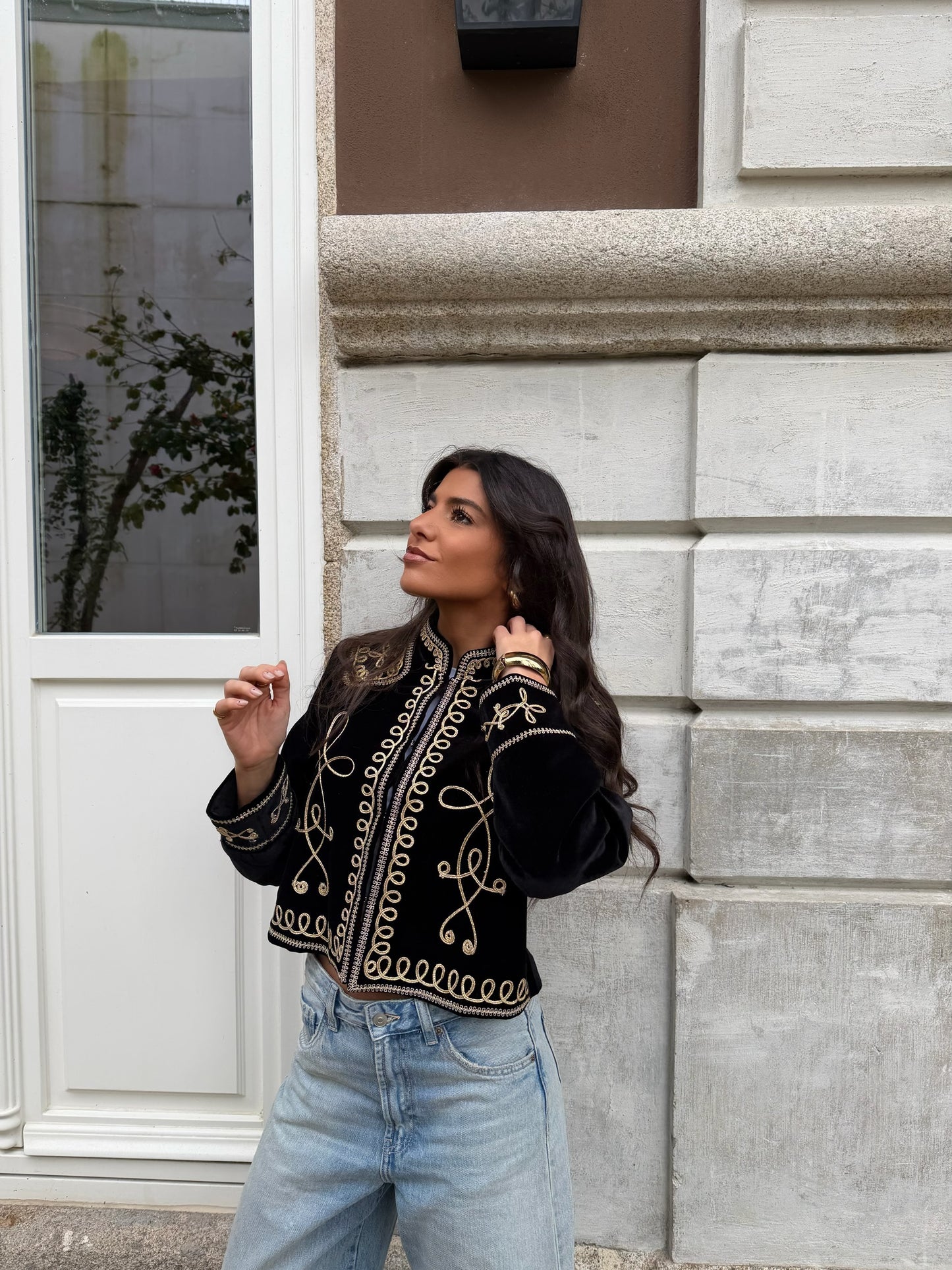 Napoleonic Velvet Jacket with Gold Embroidery