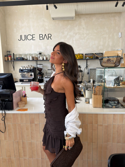 Midnight Ruffle Dress