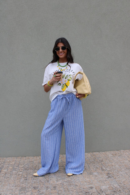 Blue Pants with Stripes